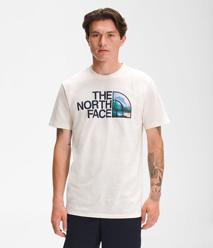 The North Face Mens T-Shirts Short Sleeve Half Dome 246UAQOIG - White